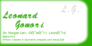 leonard gomori business card